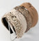 Haarreifen Damen Mode Verknotete Stirnbänder für Frauen Rutschfeste, Niedliches Haarband für Frauen Breite Top Knot Haarreife Damen, Beige Braun Leopard Stirnband Haarschmuck für Frauen 4PCS