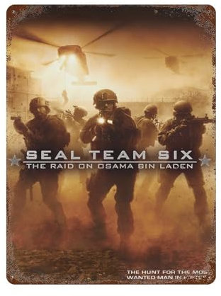 KSOXDAITIP SEAL Team Six - The Raid on Osama Bin Laden Movie Poster Wall Decor Art Metal Tin Poster Modern Home Decor Art Metal Poster Home Bar Shop Decorations Vintage Sign Gift 15.7x11.8