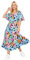 Yours Curve Floral Angel Sleeve Maxi Dress - Women's - Plus Size Curve Black