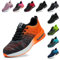 Baofular Arbeitsschuhe Herren Sicherheitsschuhe Damen Leicht Sportlich Stahlkappenschuhe rutschfest Atmungsaktiv Orange 38 EU 240