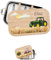 Bärenfreunde® - Personalisierte Brotdose für Kinder mit Spezial-Druck - Robuste Edelstahl Brotdose - Personalisierte Geschenke für Kinder & Erwachsene (Traktor grün,klein Weißblech)