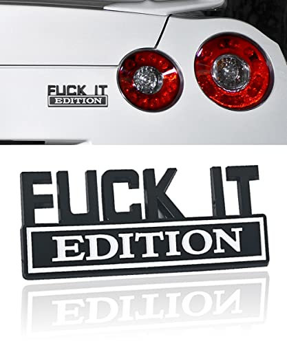 Flaconi 3D Aufkleber Auto,Auto Sticker Tuning,Auto Aufkleber,Aufkleber Auto Tuning,Autoaufkleber Heckscheibe,Autoaufkleber,Auto Sticker,Geeignet für Allgemeine Fahrzeuge (Schwarz-Weiß, F)