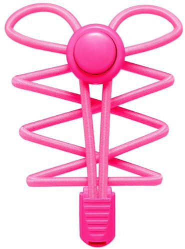 Stepace Cordones Elasticos, 2 Pares Cordones Elasticos Zapatillas Deporte, Cordones Zapatos Ajustables sin Atar para Adultos y niños Rosa Claro