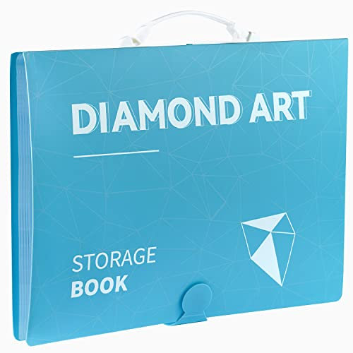TTPOLONG A3 Diamond Painting Storage Book, Diamond Art Portfolio Folder 30 Pags Clear Pockets Plastic Sleeves(16.8X12.5 Inch)