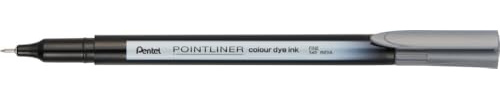 Pentel Pointliner colour S40 Fineliner - dye ink, 0.4 mm, grau (12 Stück)