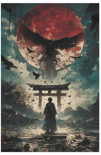 PPZYY 1000-teiliges Japan-Stil Holzpuzzle für Erwachsene und Kinder ab 12 Jahren (78x53cm, 1 Puzzle)