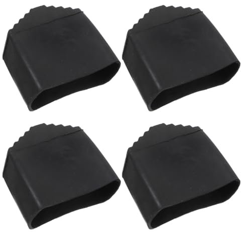 IMIKEYA 4 Pièces Couvre-Pieds Antidérapant en Caoutchouc pour Échelle à Chevrons - 40x20mm Protecteur Patin de Pied Escabeau Carré pour Échelles Télescopiques (Noir)