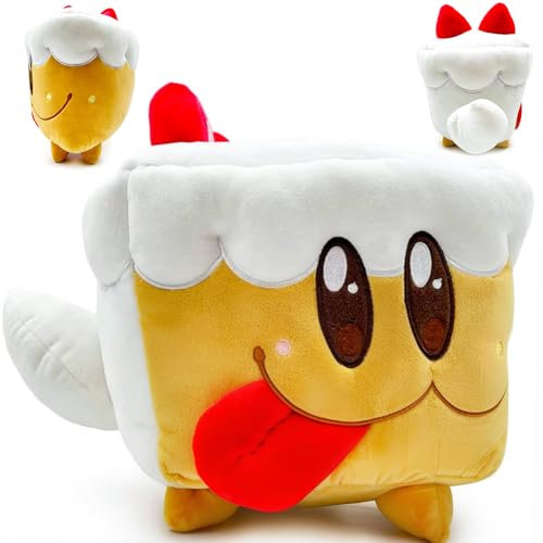 Cookie Run Kingdom PlüSchtier 10in Weiches Schattenmilch Keks PlüSch,SüßEs Kuscheltier FüR Gaming-Fans & 4 5 6 7 8 9 JäHrige Jungen & MäDchen,Squishy Spielcharakter Spielzeug. (White Cake Hound)