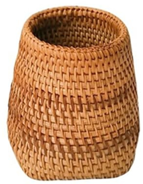 Generisch Rattan Stiftehalter, Make-up Pinselhalter, Boho Handgefertigter Bleistifthalter Schreibtisch Organizer Tragbarer Stift Contate Für Büros, Schulen Und Heimdekoration