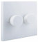 U-Trade 2 Gang 2 Way Dimmable Light Switch – 400W Max – Compatible with LED, Halogen & Incandescent Bulbs – White Square Push On/Off Dimmer (2 Gang - 2 Way)