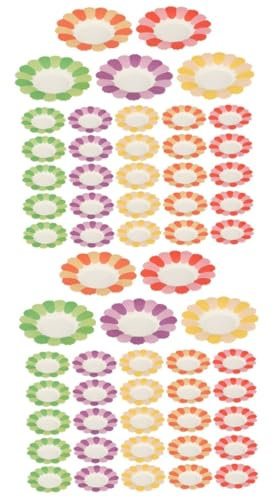 Alipis 2 Series Platos Desechables Para Fiestas Colores Para Cumpleaños Y Celebraciones Decoración Y Práctica 100 Piezas*2
