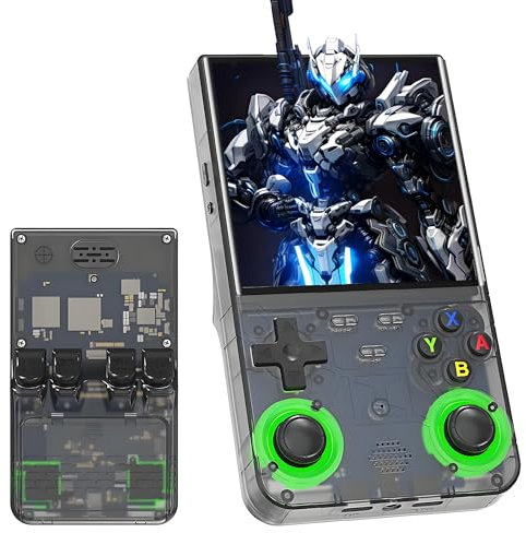 R36 Ultra Consola portátil de Juegos Retro,25 emuladores,20000+Juegos,Pantalla IPS OCA de 4 Pulgadas,Compatible con conexión de Mando,WiFi 2,4GHz,Sistema Linux,Consola de Juegos portátil(Negro 128G)