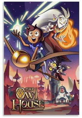 KUSDPKAJC The Owl House Anime Art Poster Dekorative Malerei Leinwand Wandkunst Wohnzimmer Poster Schlafzimmer Malerei,Wandkunst Bilddruck Moderne Familienzimmer Dekor 12x18inch(30x45cm)