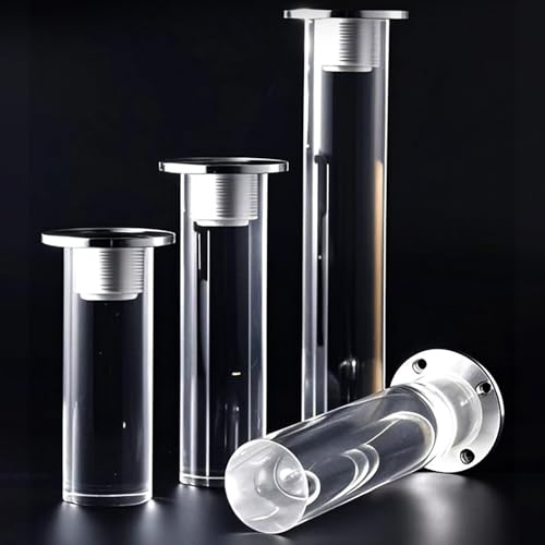 4Stk Acryl Möbelfüße,Transparent Glas Sofabeine Verstellbare Schrankfüsse | Moderne Möbelbeine Möbelfüsse Höhenverstellbare Stellfüße Bettfüße Sofafüße DIY-Ersatzfüße für Kommode Fernsehschrank Möbel