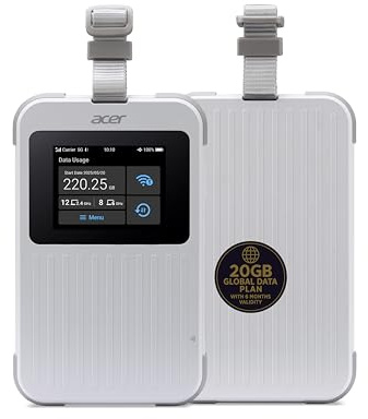 Acer Connect M6E 5G mobile router 20GB data