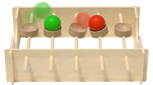 Jouet en Bois pour - Jeux de société en Bois pour | Jeu de société Dee Apprentissage précoce | Jeu Dee Tables D-e, Jouet éducatif d'apprentissage D-e Woods pour Courir avec des balles