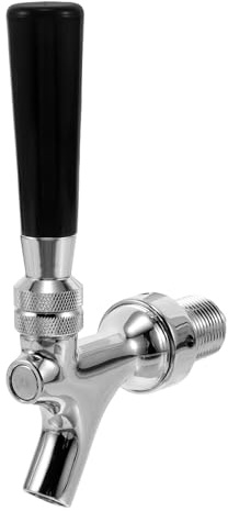 SHINEOFI Zapfhahn aus Edelstahl für Bierzapfanlage Ersatzhahn mit Hoher Durchflussleistung Dicht und Vielseitig für Saft Bier und Tee Metallventil für Getränkespender