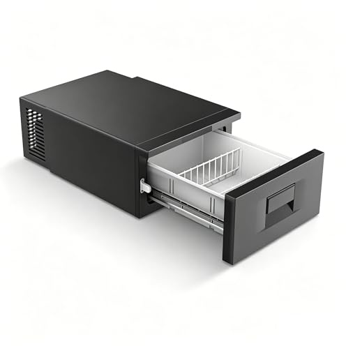 21L Schublade Kompressor Kühlbox, Tragbarer Mini Auto Kompressor Kühlschublade, Wohnmobil Kühlschrank mit APP-Steuerung, mit Kühl- & Gefrierfunktion 12/24V/230V +20°C bis -20°C für RV Boot Reisemobil