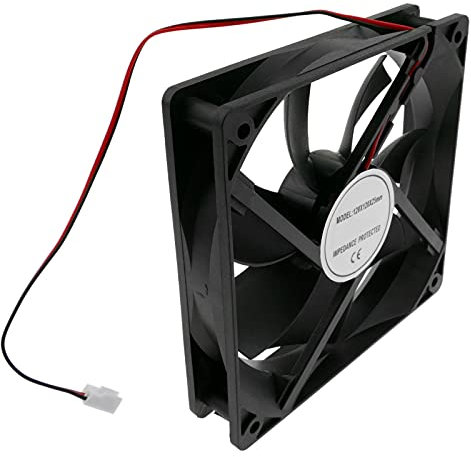 BeMatik - Ventilateur pour boîtier 120x120x25 mm de 12 VDC pour Ordinateur et châssis avec roulement à Billes