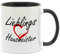 NICE-PRESENTS Tasse Lieblings Hausmeister Hochwertige Tasse mit Herz für den zuverlässigen Handwerker, beidseitig Bedruckt. EIN Dankeschön als tolles Geschenk im Büro und zuhause. (Schwarz)