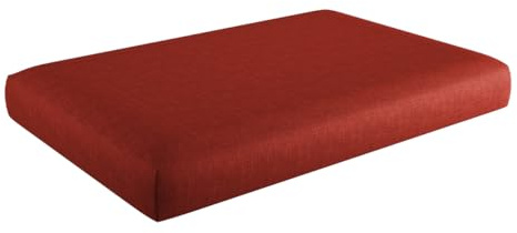 sunnypillow Palettenkissen für Gartenmöbel - Sitzkissen 120x80x15 cm - Palettenauflage für Palettensofa für Haus und Garten - Palettenpolster, Sitzpolster für Palettenmöbel - Kissen Rot