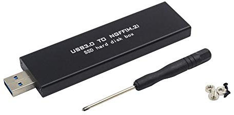 GODSHARK M.2 SSD Enclosure (No Cable Need), USB to M.2 SATA SSD (B Key) Adapter with Case, Use as Portable SSD External Enclosure, Support 2230 2242 2260 2280
