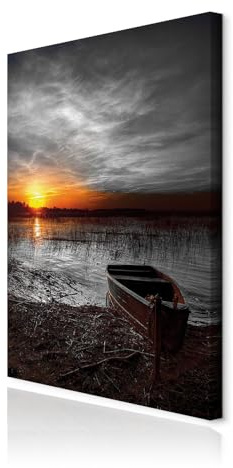 decomonkey Wandbilder Landschaft 80x120 cm 1 Teilig Leinwandbilder Wanddeko