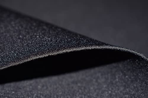 1 mm Neopren-Stoff, Neopren, Stretchmaterial, Neopren-Stoff zum Nähen, 1 mm dünne Moosgummi-Blätter, Schwamm-Neopren-Material (schwarz, 3,2 x 5,1 m)