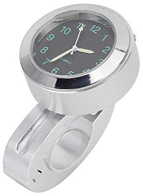 Akozon Motorrad Lenker Uhr 22mm Universal Lenker Uhren Clock Zifferblatt Uhr wasserdichte Stoßfest für Motorräder Fahrrad