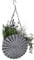 DARO DEKO Metall Blumenampel Hängeampel rund - ø 29cm grau Hängekorb