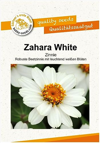 Blumensamen Zahara Single White Zinnie Portion