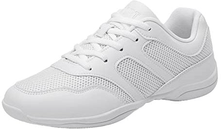 Damen Cheerleadingschuhe Mädchen Cheerleadingschuhe Tanzschuhe Gymnastik Jazz Yoga Trainingschuhe Outdoor Sportschuhe Walkingschuhe Weiß EU37