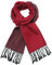 sy soul young Herren Herbst Baumwolle kariert Schal- Winter Jungen Warm Lange Scarf mit Luxuriöse eschenkbox(Quaste,Burgund)