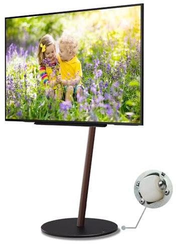 WALL A2 Low Type | Japanischer Rollender, Verschiebbarer und Freistehender 24-55 Zoll Universal TV-Ständer mit verdeckten Rollen| Walnuss