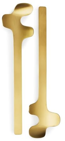 Born in Sweden Leaf Set de couverts à salade en acier PVD 18/8 Doré