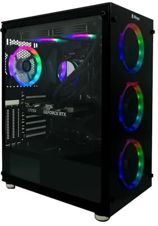 NitroPC - PC Gaming Extremo Nitro Plus (AMD Ryzen 7 7800X3D 8/16 5.0GHz, RTX 5070 12GB, RAM 32GB, M.2 2TB, Windows 11, iluminación RGB, WiFi) Ordenador de sobremesa, PC Gamer (Negro)