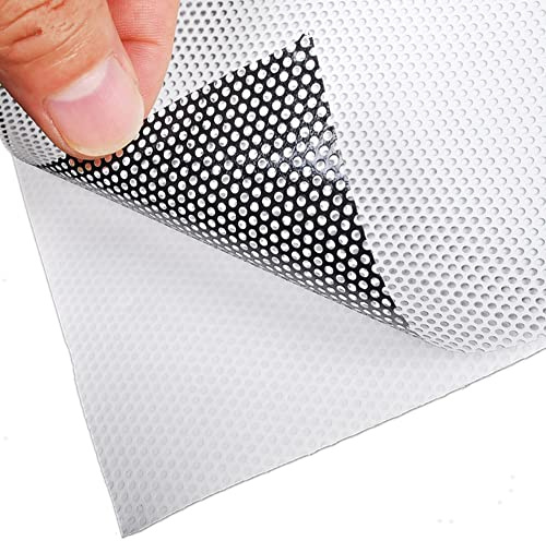 Ssamall One-Way Perforated Black and White 2 Sides Vinyl Privacy Window Film Electrostatic Adhesive Glass Wrap Roll (30x300cm)