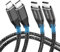 Twozoh USB C to USB C 3.2 Gen 2 Cable 20Gbps Data Transfer 100W PD Fast Charging 4K Video Output Monitor Lead (3M, Black) 2-Pack