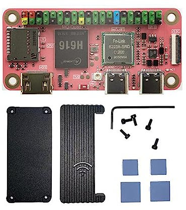 Mangopi MQ Quad MCore H616 Modul 4xA53 bis zu 1,5 GHz 1 GB DRAM (Board mit Kühlkörper, Rosa)