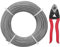VEVOR Cable de Acero Inoxidable 91,5 m Diámetro de 3,18 mm Cable de Suspensión 7x7 hilos Resistencia a la Rotura 626 kg con Cortacables para Barandillas de Escaleras Tendedero Colgar Luces de Hadas