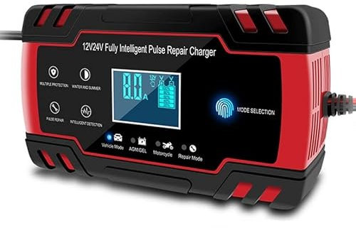 Chargeur Batterie Voitures 12V-24V 8A chargeurs de batterie entièrement automatiques chargeurs de batterie de voiture à affichage numérique chargeurs de réparation de puissance Chargeur De Batterie Po