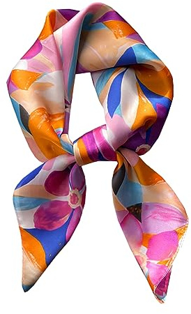 Ecroon Halstücher SeideSchal Gefühl Schal Halstuch Damen Seidentuch Scarf Bandana Handgelenk Kopftücher