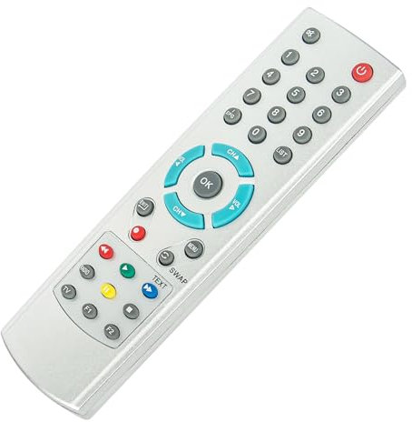 AULCMEET Universal Mando a Distancia Reemplazo para Silva Schneider SL Thomson Grundig Sat Receiver RC0896-V5.0, DTR2301S, DTR2310S, DTR2320T, RC0896-V2.1S, RC0896.A, RC0896-V2.0B, RC0896-V4