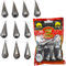 PRO FILSTAR Grundblei Angeln Set 10 x 50g - Blei Angeln mit Wirbel - Angel Bleie Set - Grundangeln - Birnenblei - Blei Gewicht - Angelblei - Fishing Weights - Bleigewichte – Karpfenblei Kit