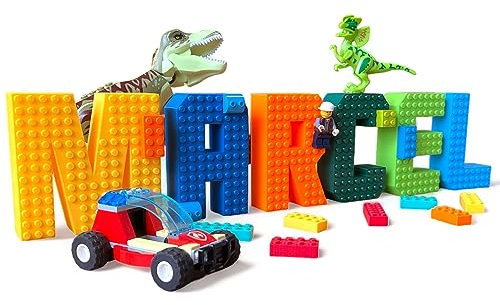3D Buchstaben Stehende Buchstaben kompatibel mit Legosteinen Wandaufkleber Dekorationen Kinder 1 Stuck Age 36