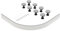 Balterley Shower Tray Riser Kit, Curve White Panel, Leg Set & Plinth Kit Suitable for 1000mm to 1200mm Quadrant and Offset Quadrant Trays, Shower Tray Plinth Adjustable Legs - 1200 x 100mm (White)