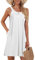 AUSELILY Damen Sommer Tank Kleid Casual Urlaub Kurze Halter Kleider Weiße M