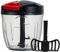 Ourokhome Garlic Grinder Onion Chopper, 2 in 1 Manual Food Processor Portable Speed Pull String Vegetable Cutter for Veggies, Ginger, Fruits, Nuts, Herbs with a blend blade etc, 900 ml, Black