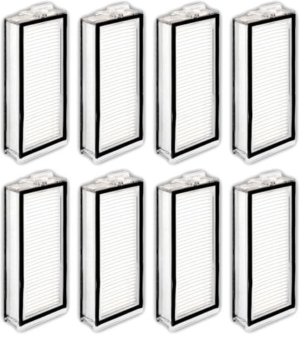 (8 Piezas) Q5 Pro+ Filtros HEPA de repuesto compatibles con Roborock Q5 Max+, Q5 Pro, Q5 Pro+, Q8 Max, Q8 Max+, Q7, Q7+, Q7 Max, Q7 Max+, Q5 Duoroller+, Aspiradora robótica filtros