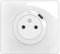 LEGRAND - Prise Electrique Murale avec Terre Céliane Surface avec Prise Chargeur USB 7,5W intégré + Plaque- Prise Affleurante avec Socle Rétractable - Blanc